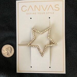 Crystal Goldtone Star Hair Clip